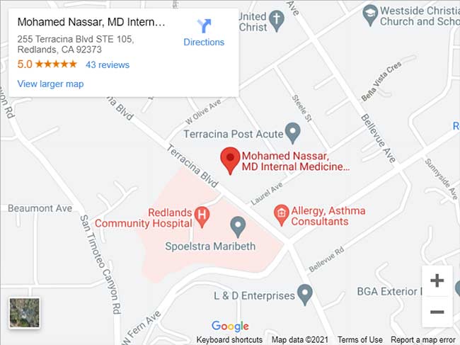 Get Directions to Medical Practice of Dr. Mohamed Nassar. MD in Redlands, CA